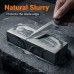 Donper Sharpening Stone 800 Grit – Premium Natural Bluestone Whetstone for Kitchen Knives, Scissors & Tools | Smooth Cut & Quick Slurry | Non-Slip Base Included